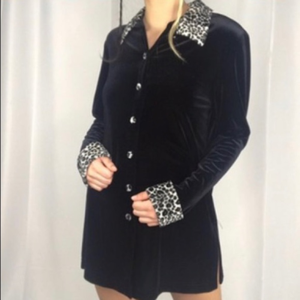 Velvet cheetah blouse